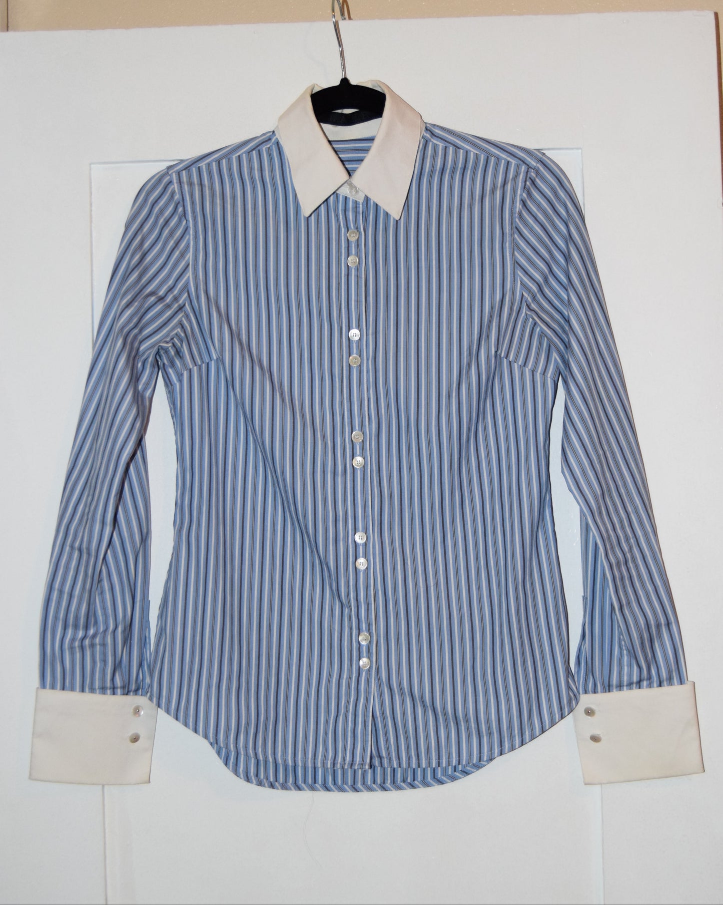 VINTAGE L.A.M.B. PINSTRIPE COLLARED SHIRT