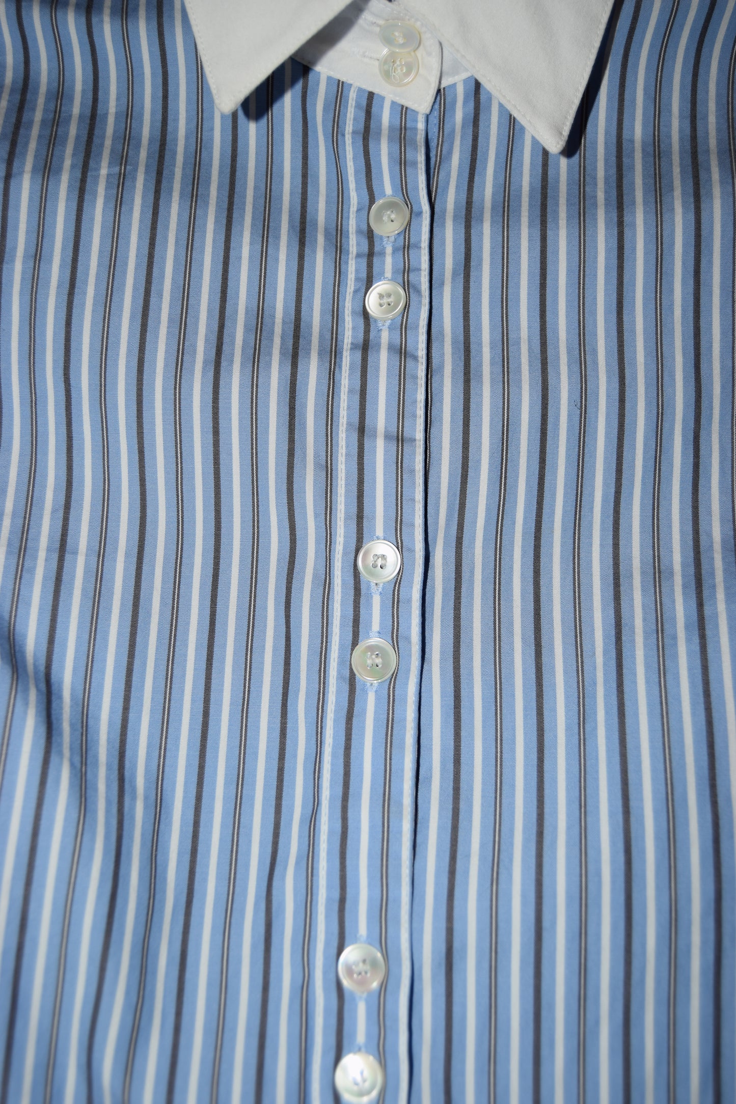 VINTAGE L.A.M.B. PINSTRIPE COLLARED SHIRT