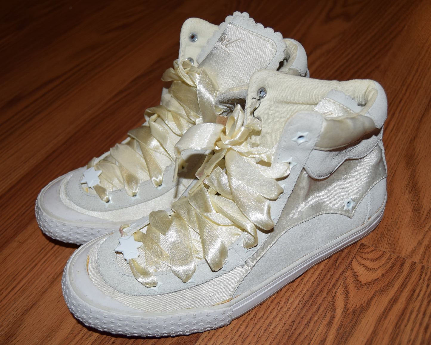 VINTAGE DIESEL BUTTER YELLOW SATIN SNEAKERS