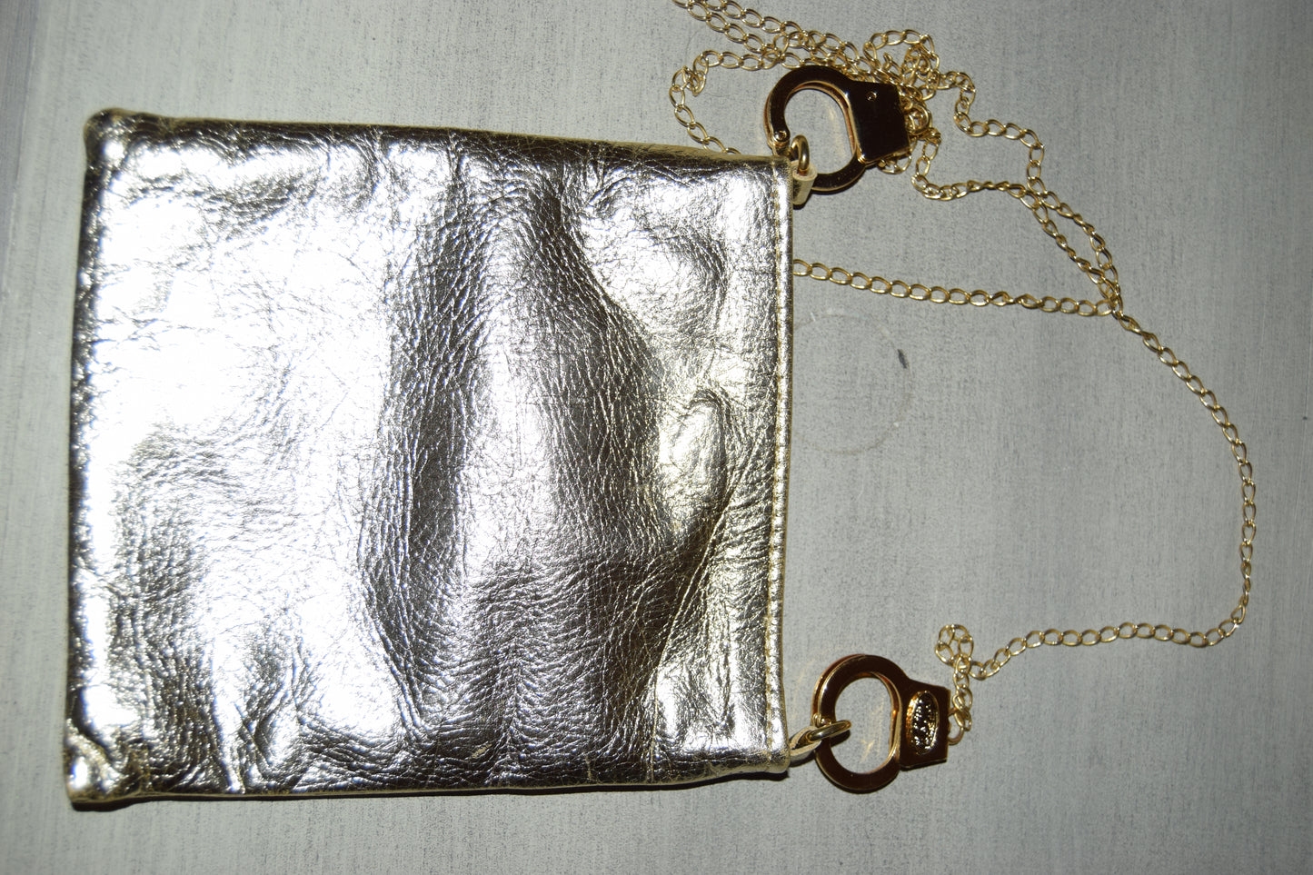 VINTAGE Y2K CUFFZ BY LINZ SWAROVSKI CRYSTAL HANDCUFF BAG