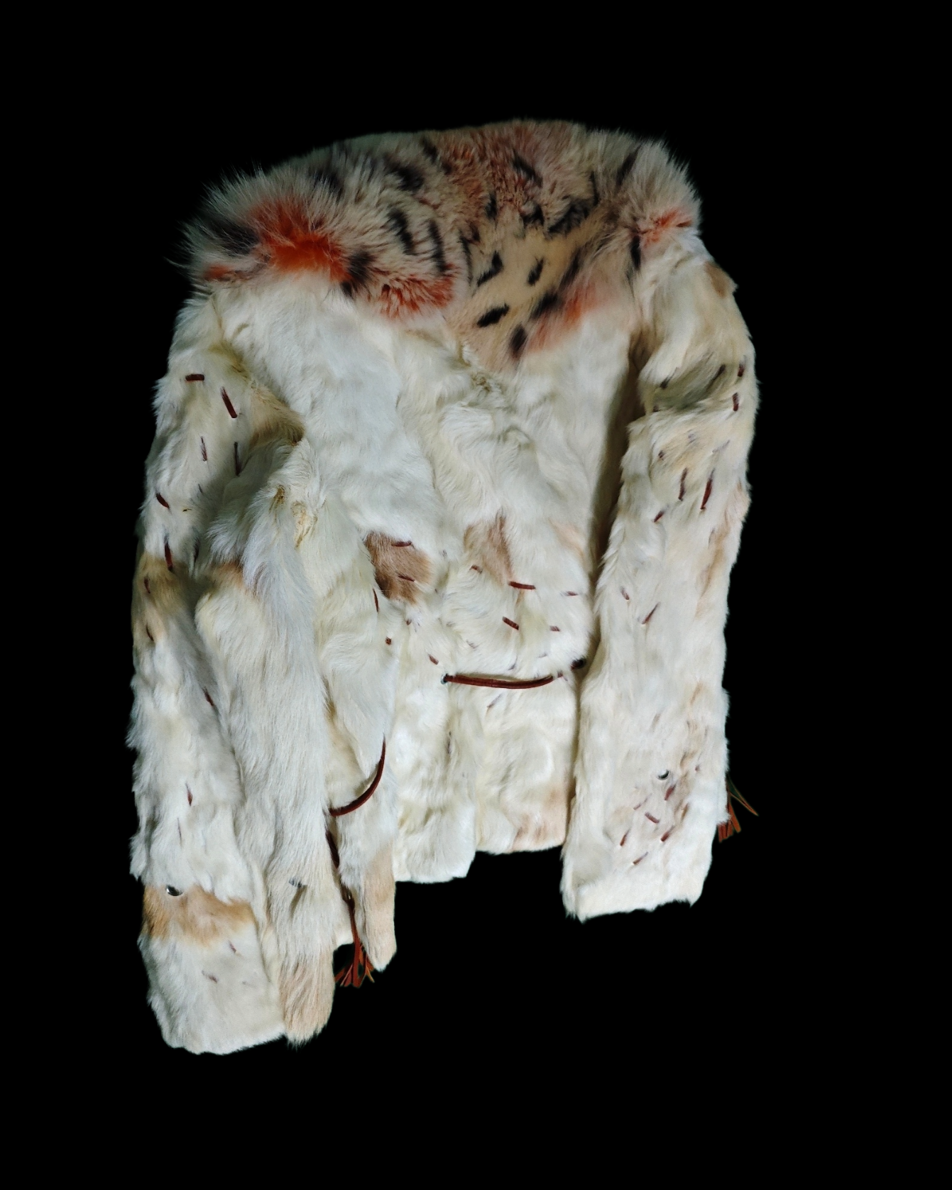 VINTAGE Y2K SPOTTED CORAL FUR JACKET