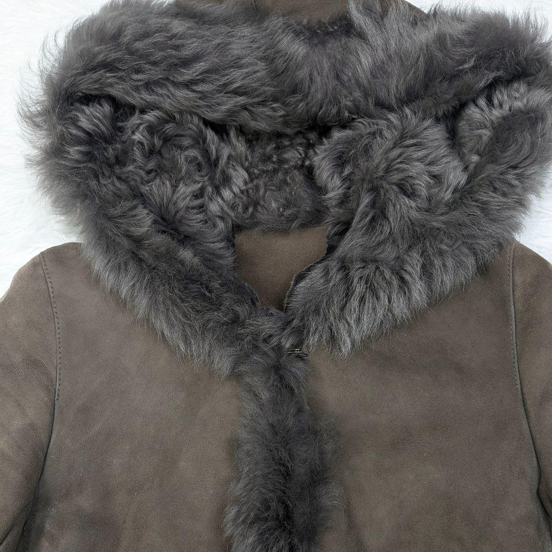 HOODED GENUINE SHEEPSKIN PENNY LANE COAT