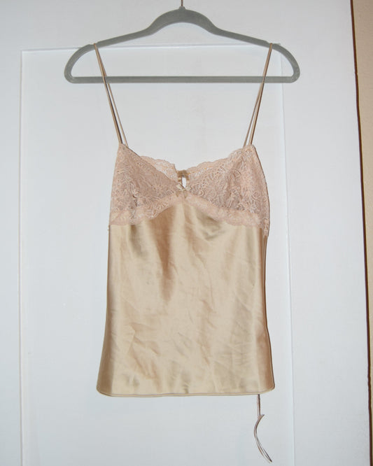 NWT VINTAGE BLUMARINE CHAMPAGNE SILK CAMISOLE