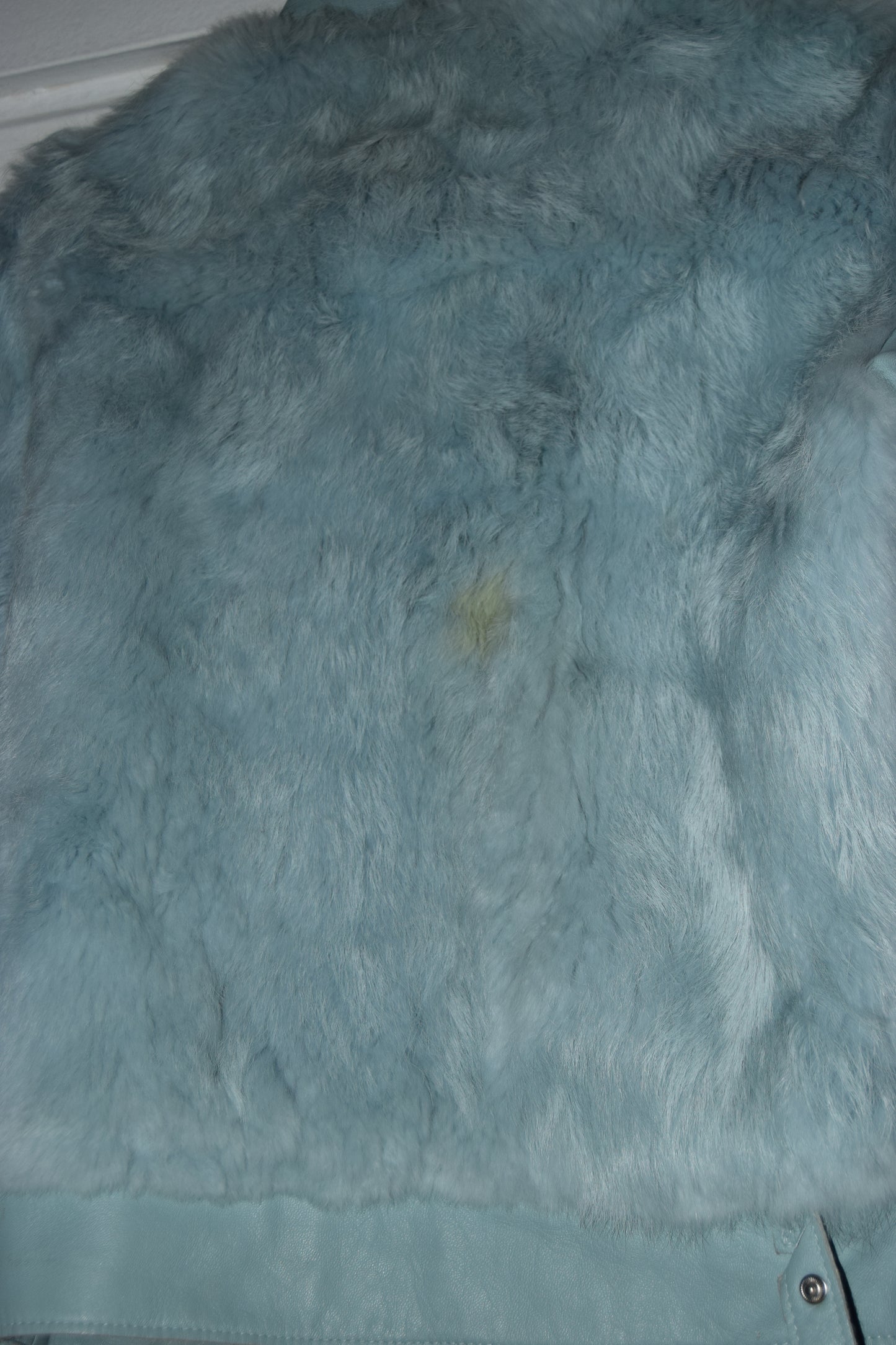 VINTAGE Y2K RABBIT FUR MOTO JACKET