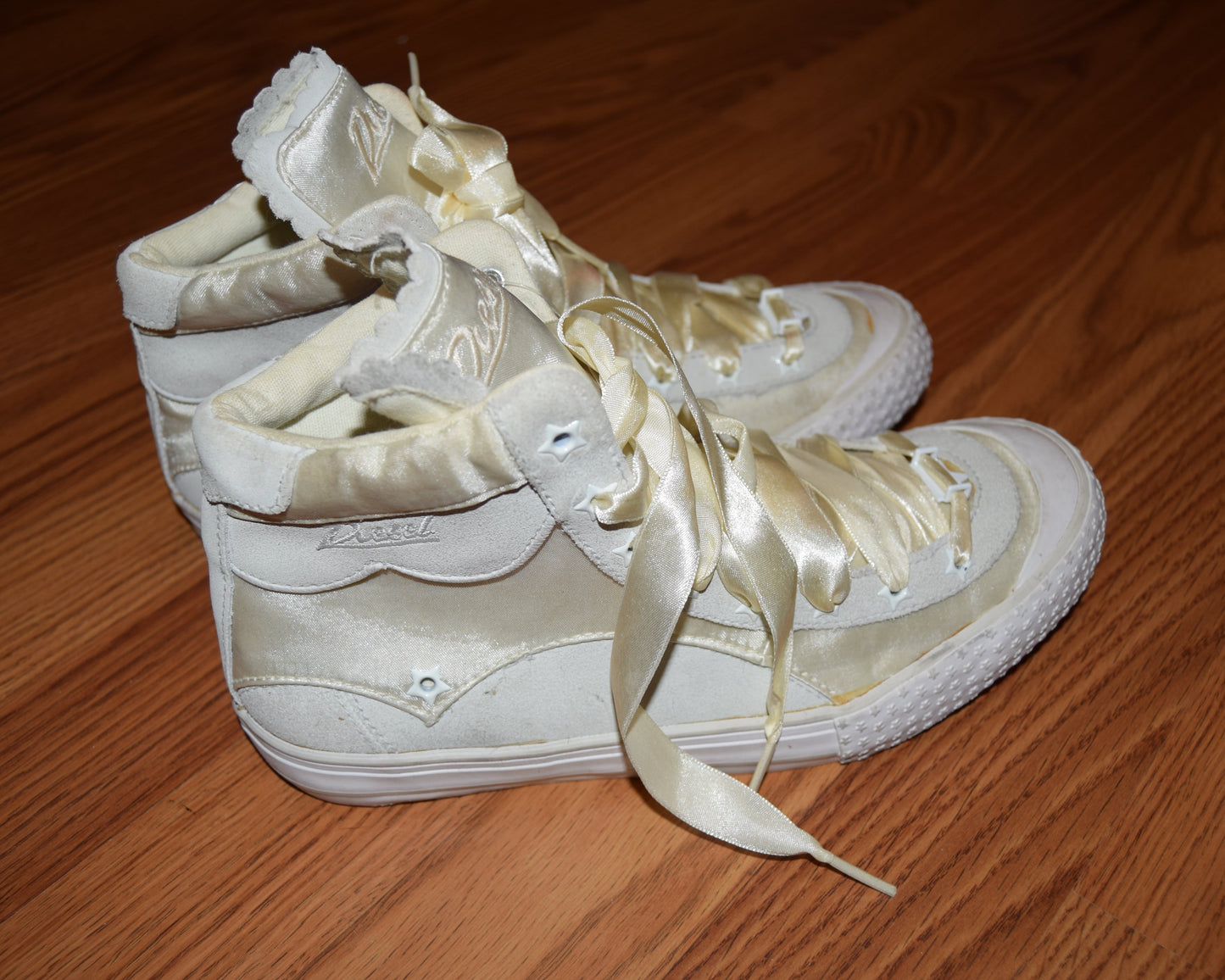VINTAGE DIESEL BUTTER YELLOW SATIN SNEAKERS