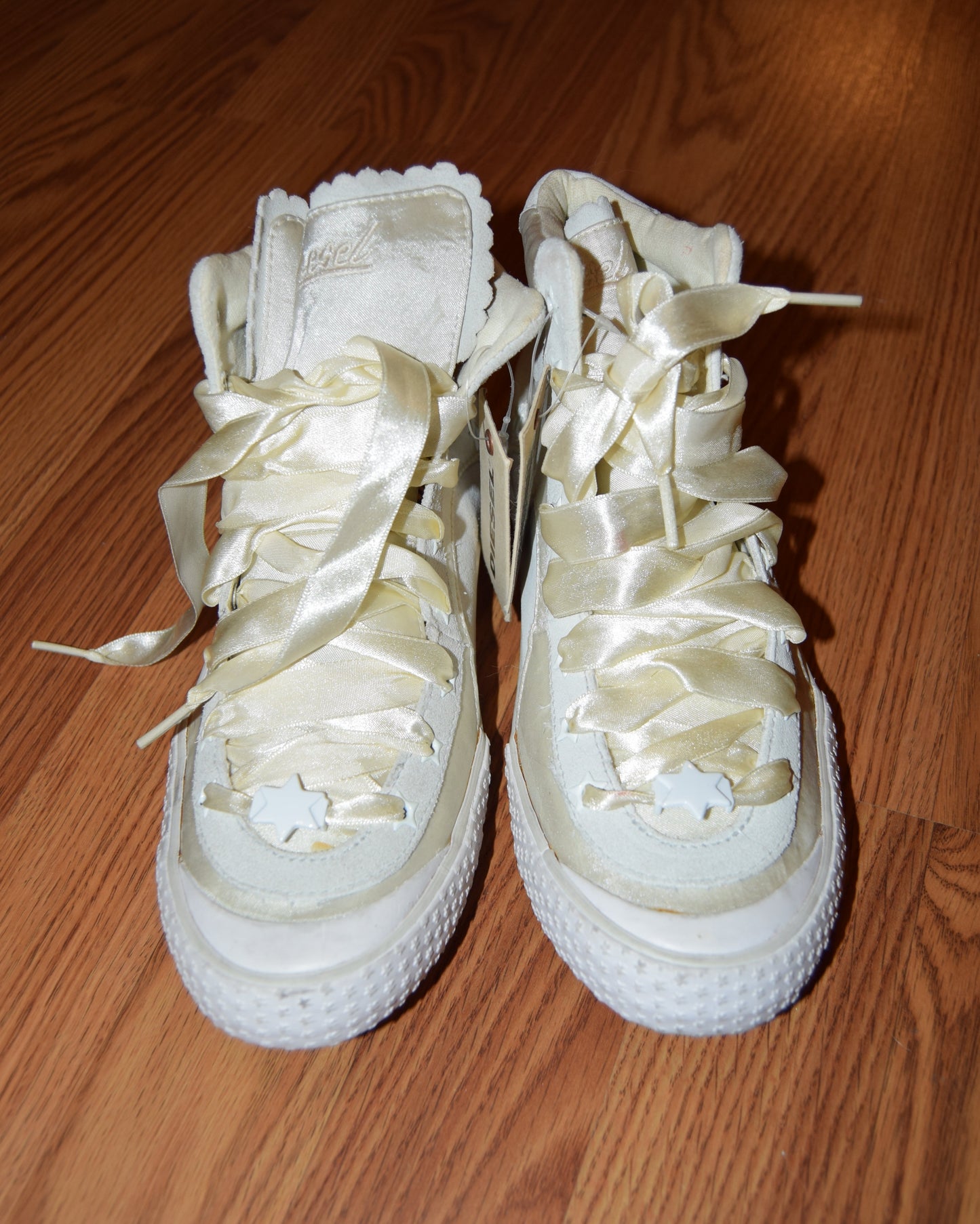 VINTAGE DIESEL BUTTER YELLOW SATIN SNEAKERS