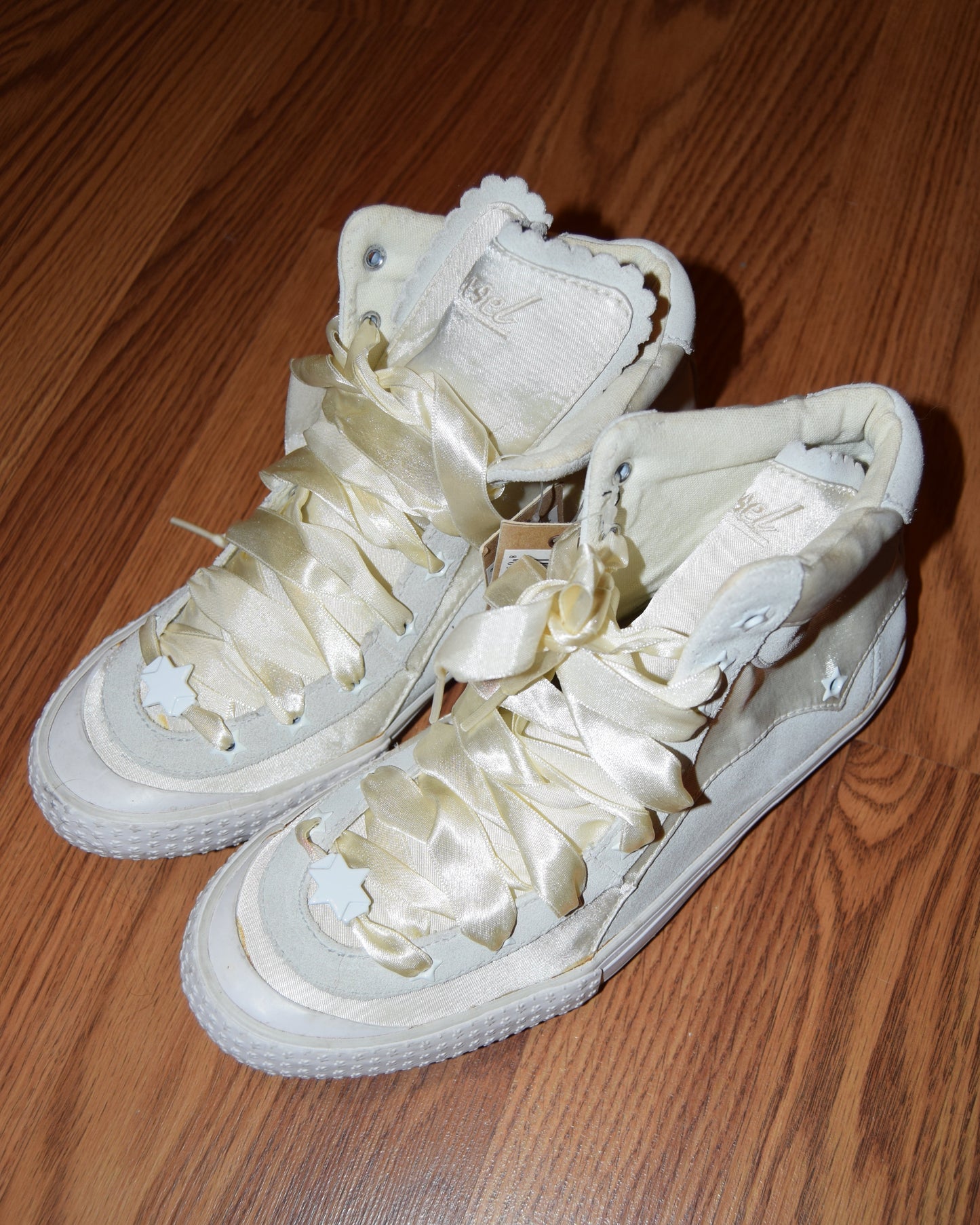 VINTAGE DIESEL BUTTER YELLOW SATIN SNEAKERS