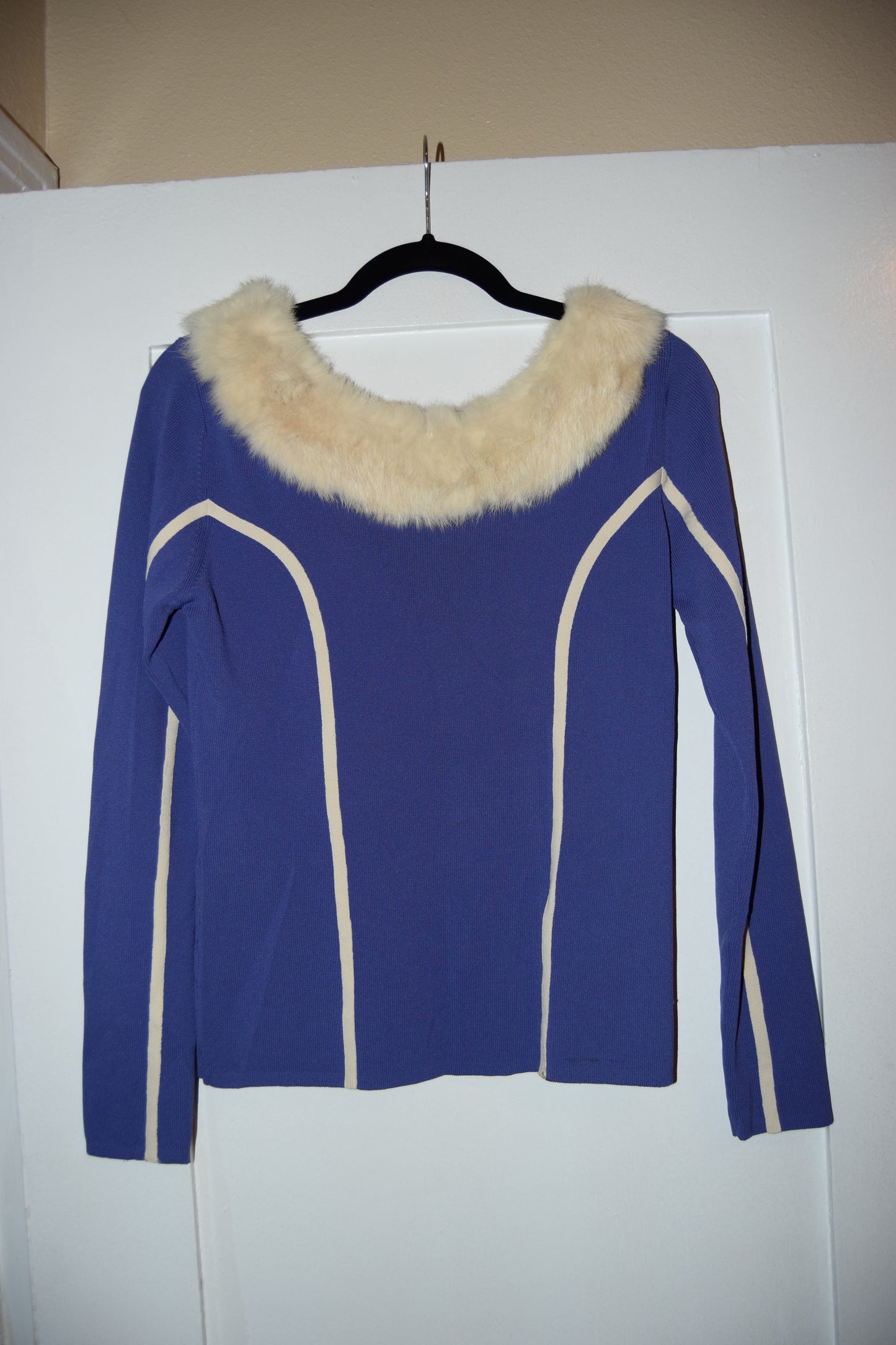 VINTAGE 'SKI MOD' ULTRA VIOLET RABBIT FUR TOP