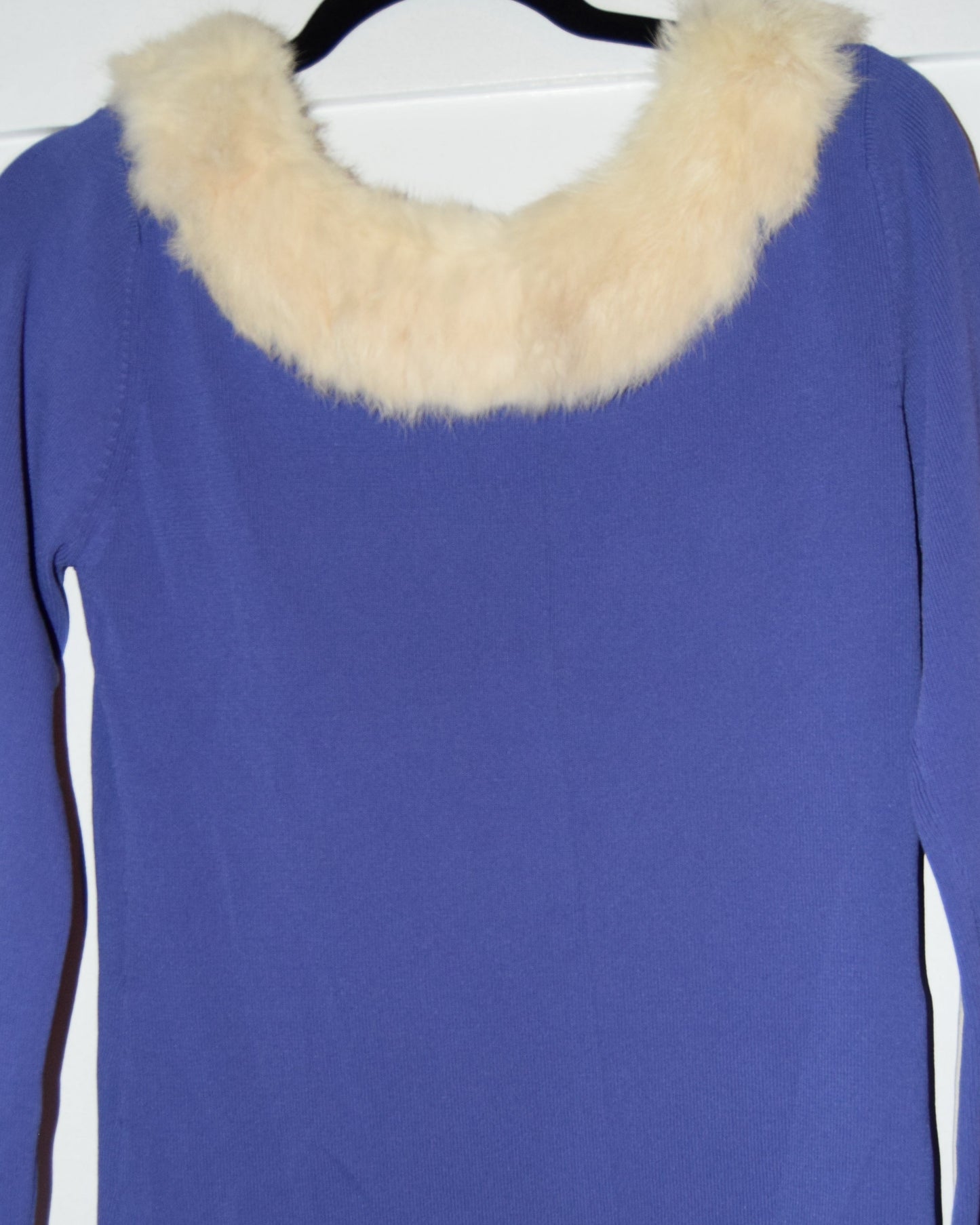 VINTAGE 'SKI MOD' ULTRA VIOLET RABBIT FUR TOP