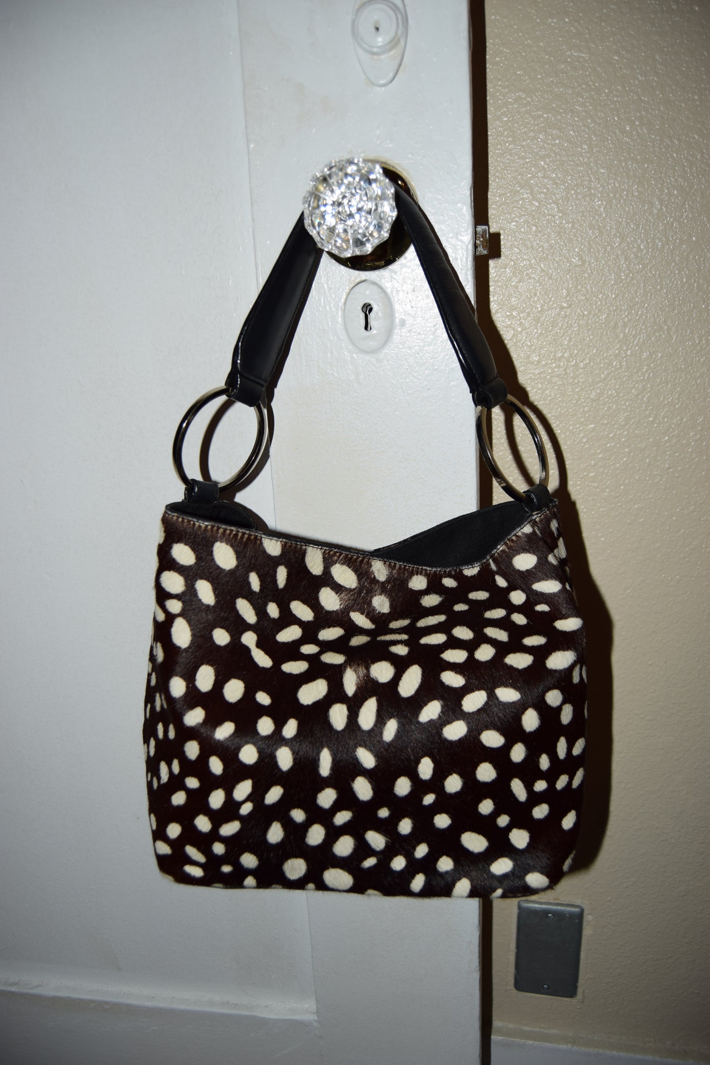 PONY HAIR FAWN PRINT PURSE