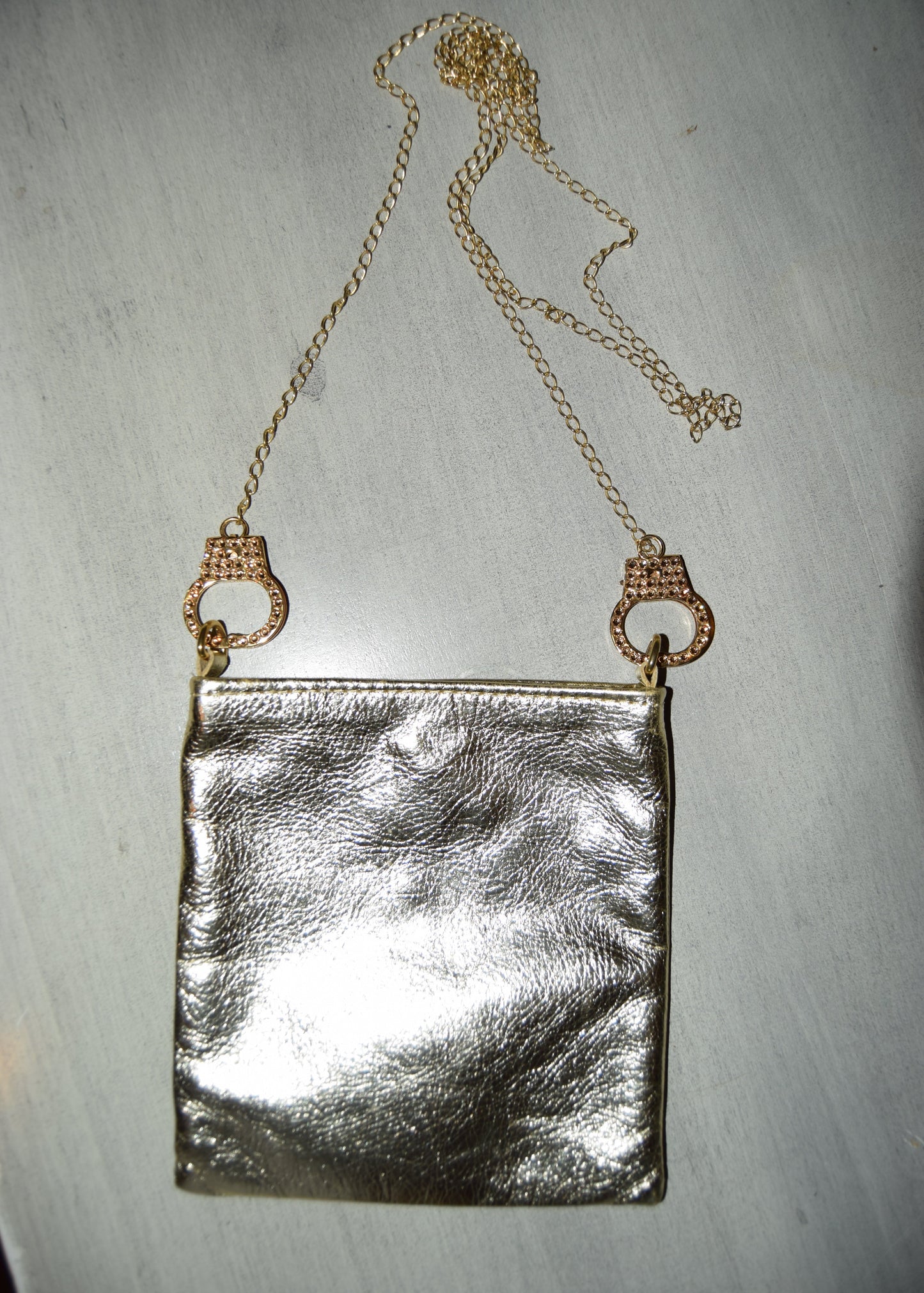 VINTAGE Y2K CUFFZ BY LINZ SWAROVSKI CRYSTAL HANDCUFF BAG