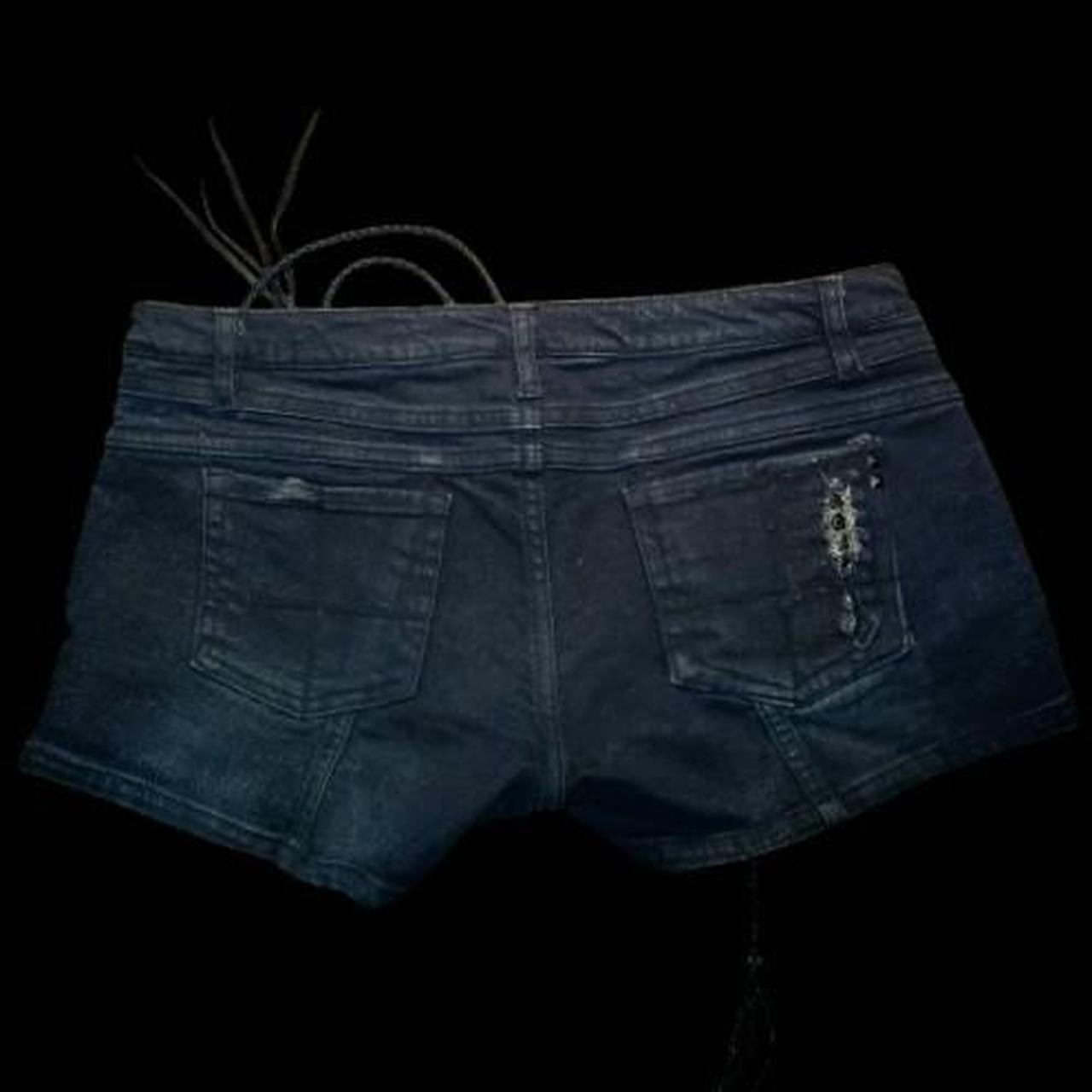 KMRII LEATHER TASSEL & STUD SHORTS