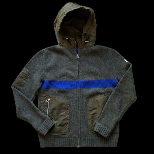 DROMe COBALT STRIPED UTILITY HOODIE