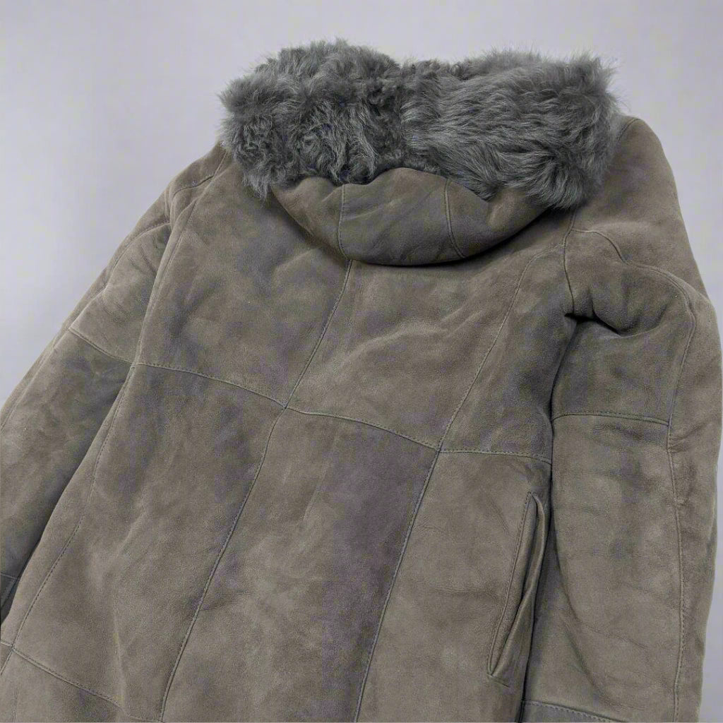 HOODED GENUINE SHEEPSKIN PENNY LANE COAT