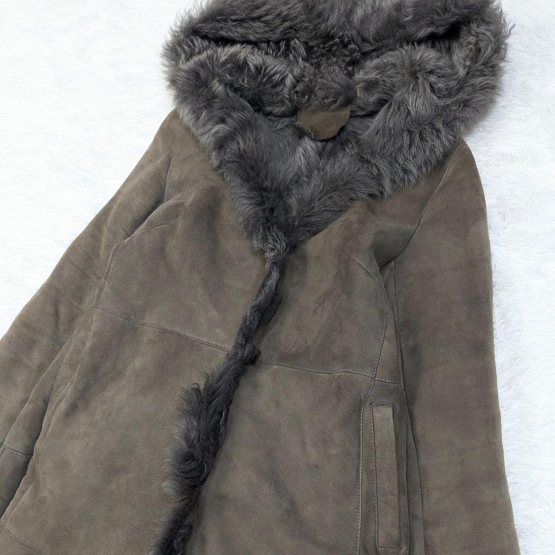 HOODED GENUINE SHEEPSKIN PENNY LANE COAT